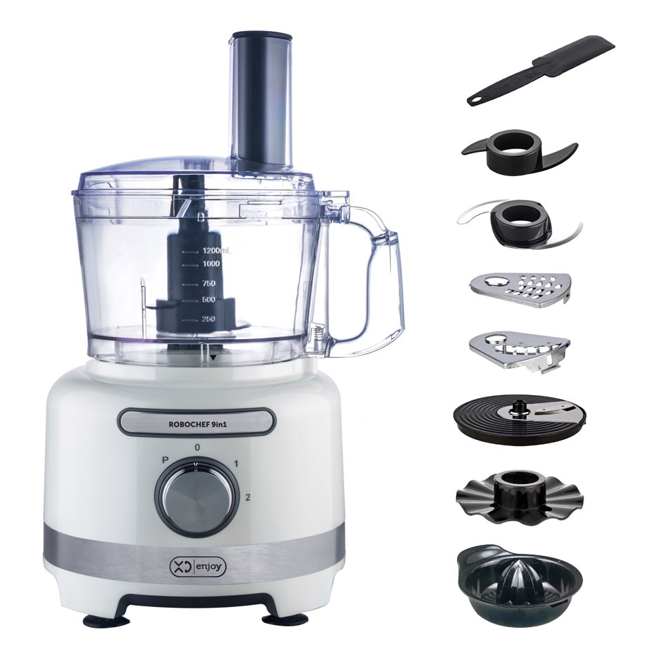 XD Enjoy XDHKFP120 robot da cucina 1000 W 1,2 L Trasparente, Bianco