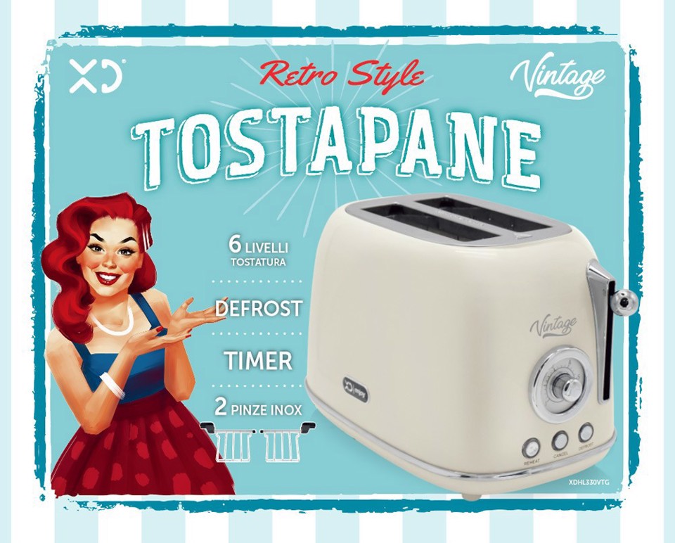 XD Enjoy XDHL330VTG tostapane 6 2 fetta/e 685 W Avorio
