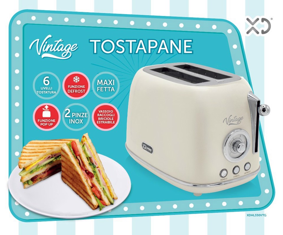 XD Enjoy XDHL330VTG tostapane 6 2 fetta/e 685 W Avorio