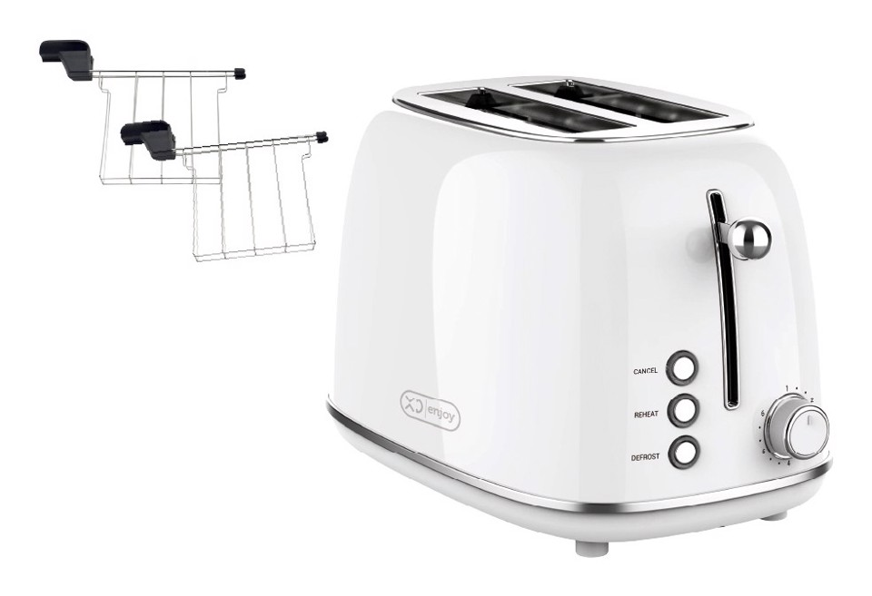 XD Enjoy XDHL330WHT tostapane 6 2 fetta/e 685 W Argento, Bianco