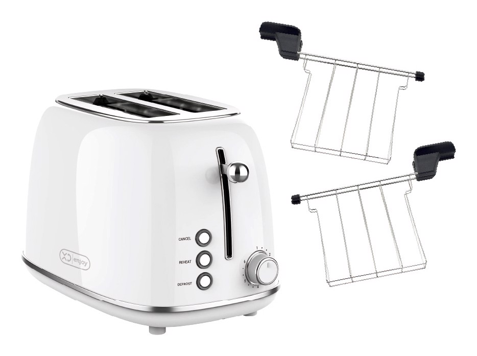 XD Enjoy XDHL330WHT tostapane 6 2 fetta/e 685 W Argento, Bianco