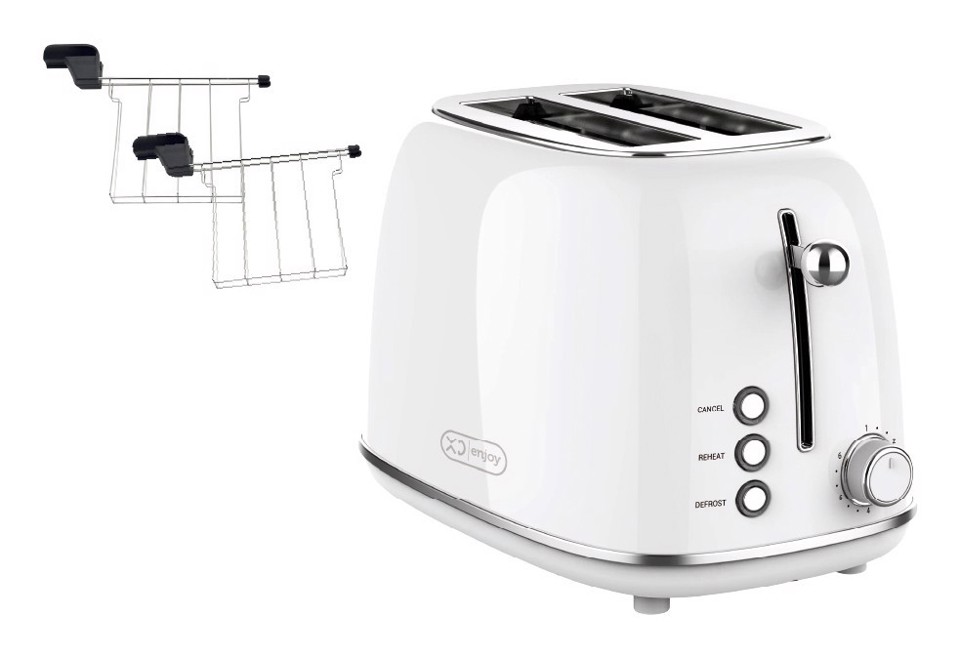 XD Enjoy XDHL330WHT tostapane 6 2 fetta/e 685 W Argento, Bianco