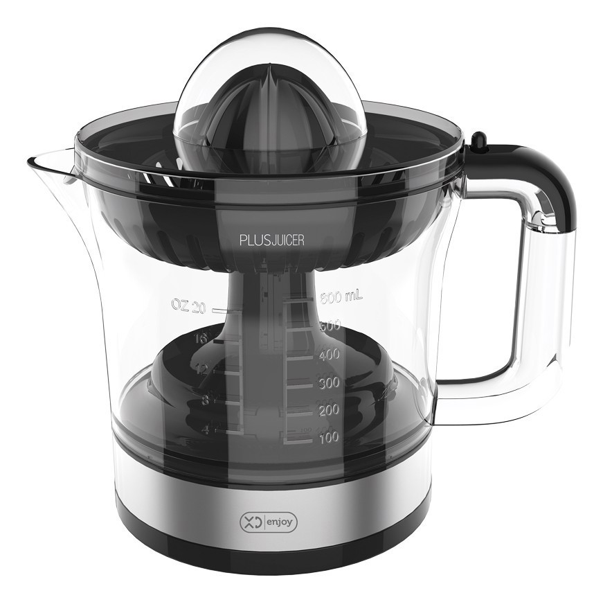 XD Enjoy XDHR866 spremiagrumi elettrico 0,6 L 30 W Nero, Acciaio inox, Trasparente