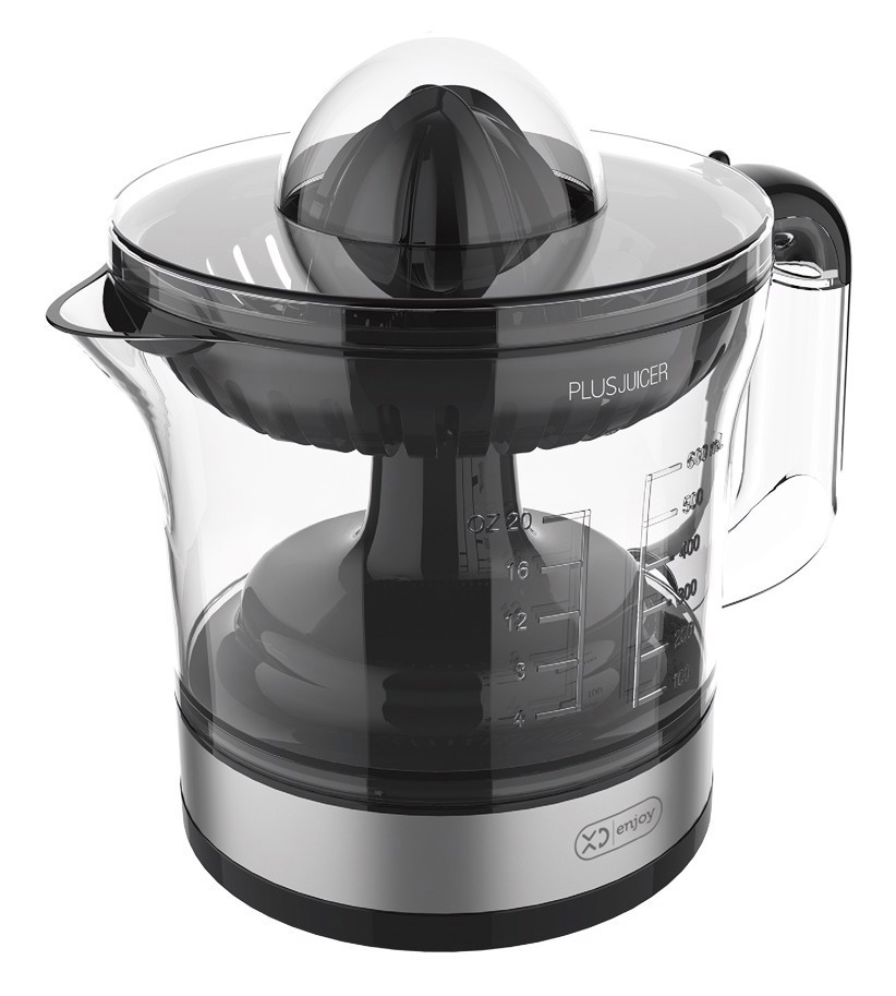 XD Enjoy XDHR866 spremiagrumi elettrico 0,6 L 30 W Nero, Acciaio inox, Trasparente