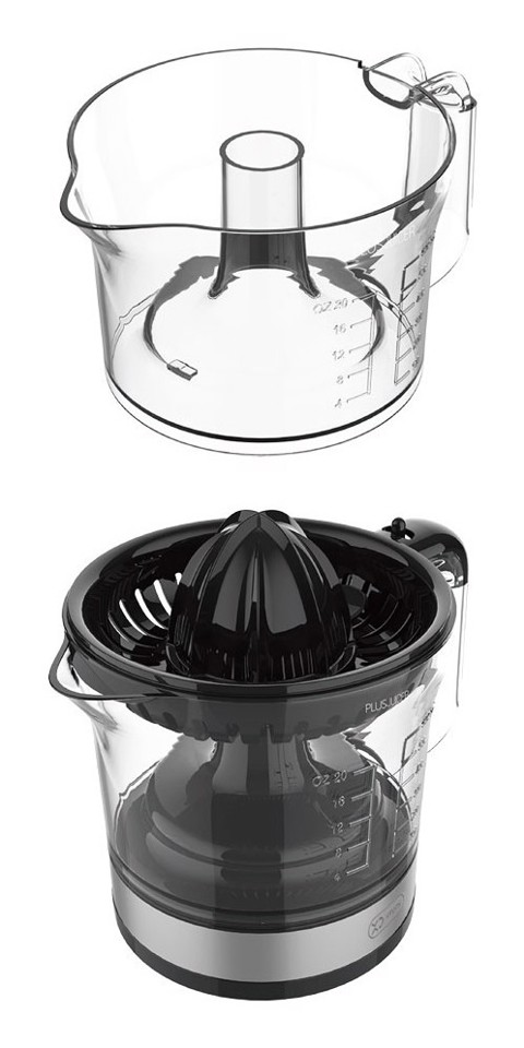 XD Enjoy XDHR866 spremiagrumi elettrico 0,6 L 30 W Nero, Acciaio inox, Trasparente