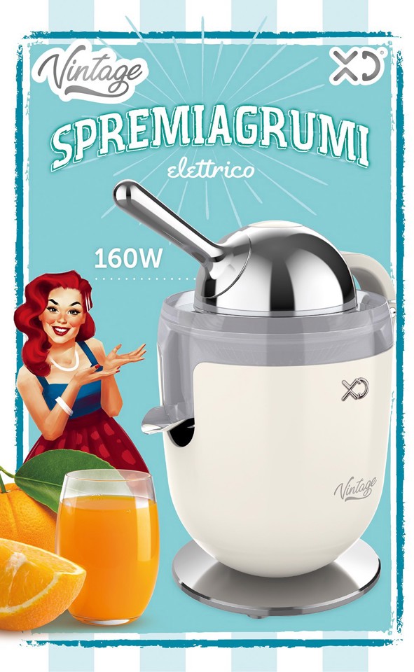 XD Vintage XDHR887CR spremiagrumi elettrico 160 W Avorio, Acciaio inox