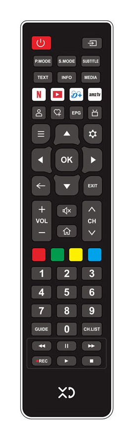 XD Enjoy XDHY1900 telecomando TV Pulsanti