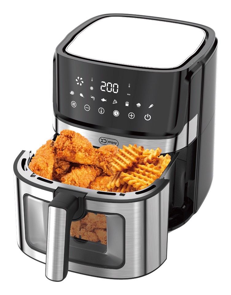 XD Enjoy XDJW501WD friggitrice Singolo 6,5 L Indipendente 1700 W Friggitrice ad aria calda Nero, Acciaio inox