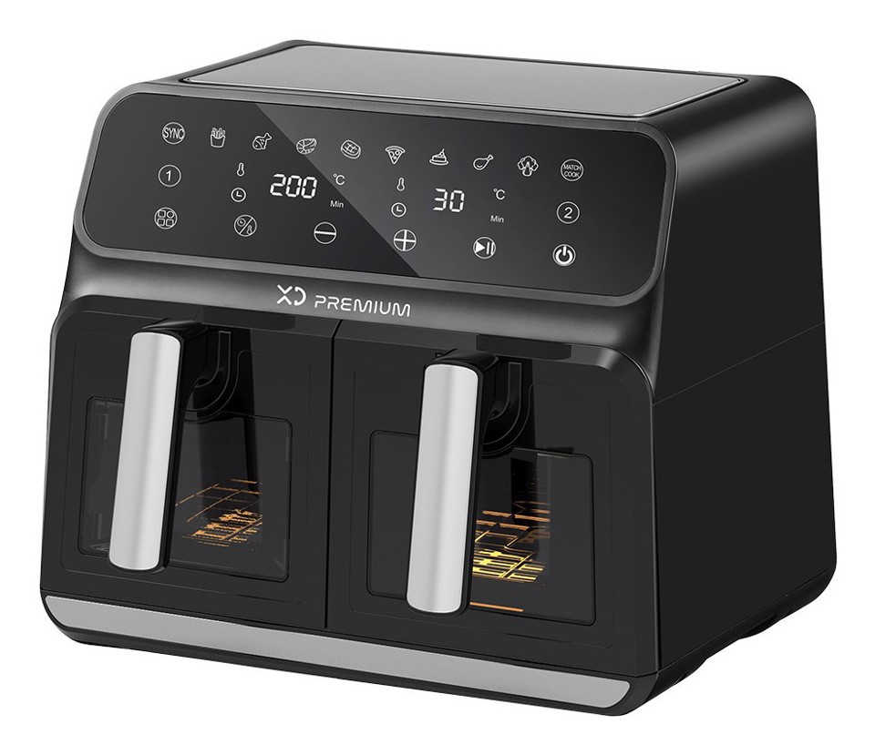 XD Premium XDJW888WD friggitrice Doppia 8 L Indipendente 1700 W Friggitrice ad aria calda Nero