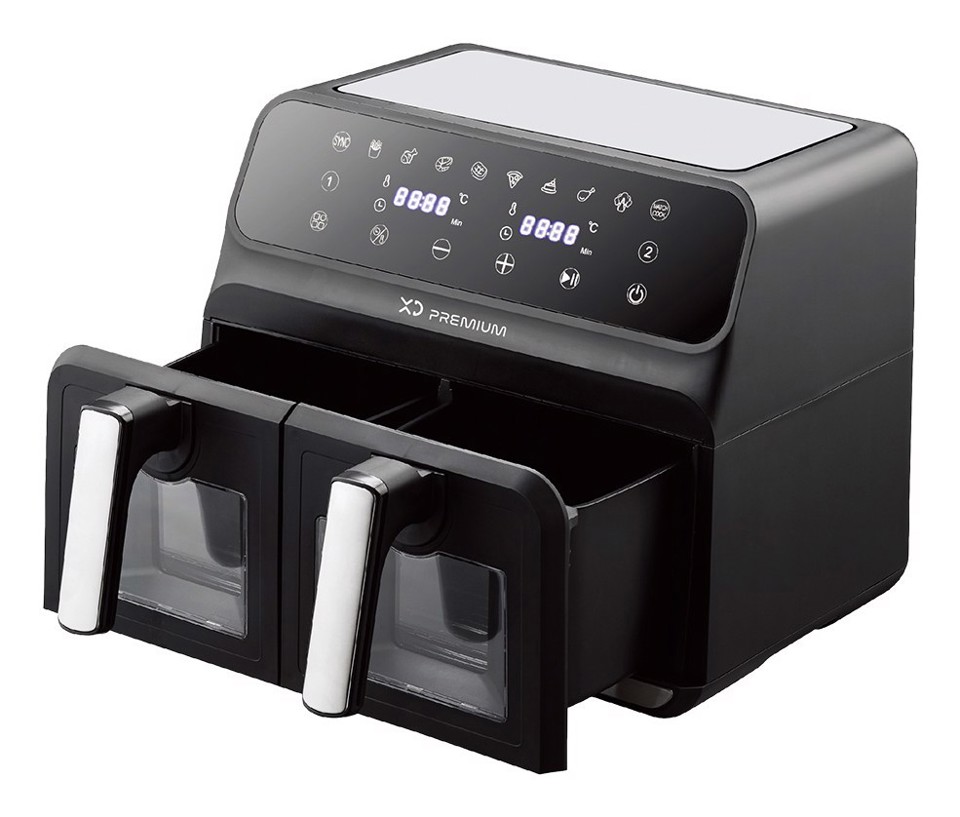 XD Premium XDJW888WD friggitrice Doppia 8 L Indipendente 1700 W Friggitrice ad aria calda Nero