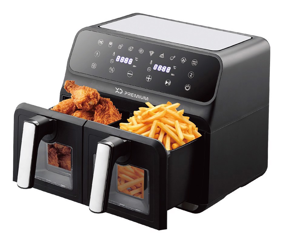 XD Premium XDJW888WD friggitrice Doppia 8 L Indipendente 1700 W Friggitrice ad aria calda Nero