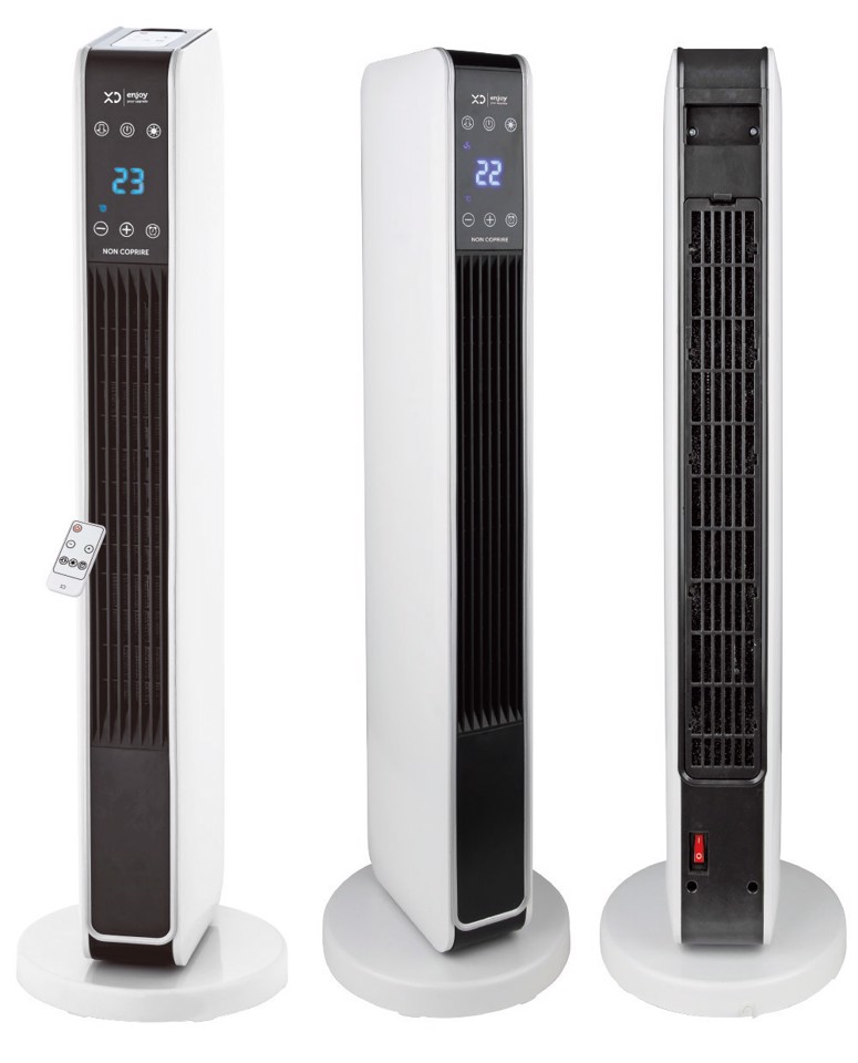 XD Enjoy XDKPT5163L Termoventilatore Nero, Bianco 2000 W Riscaldatore ambiente elettrico con ventilatore