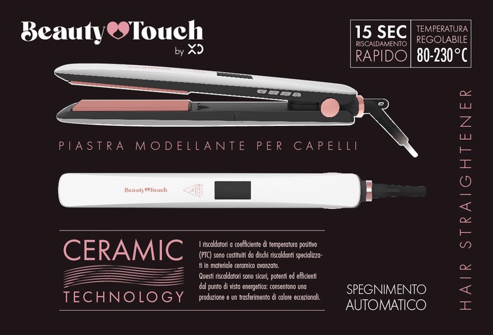 XD Enjoy XDKR103 messa in piega Piastra per capelli Vapore Nero, Rosa, Bianco 50 W 2,5 m