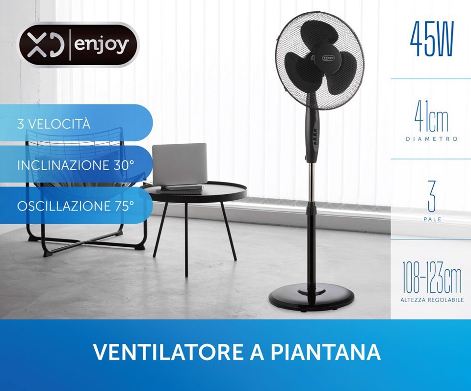 XD Enjoy XDKYST16BRB ventilatore Nero