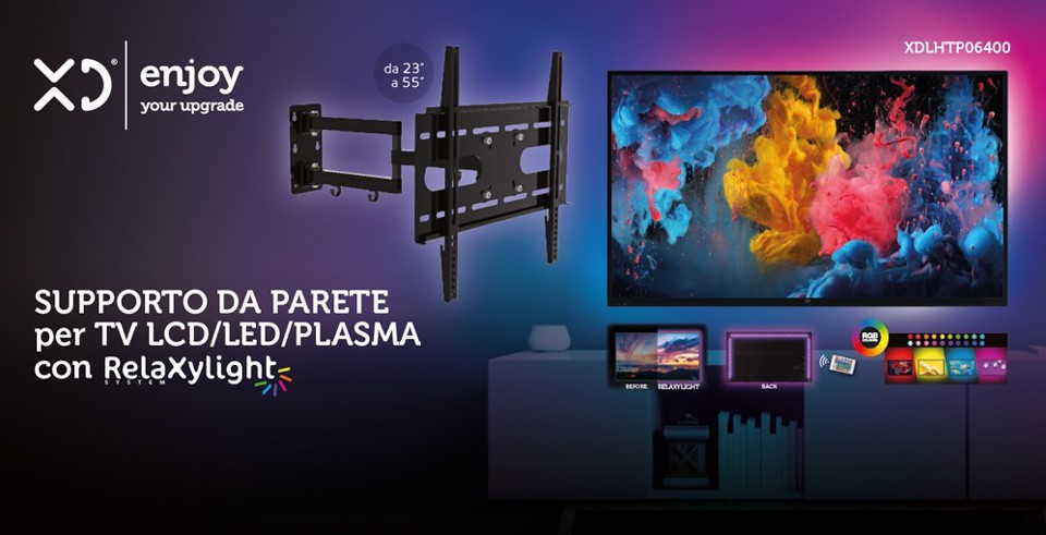 XD Enjoy XDLHTP06400 Supporto TV a parete 139,7 cm (55") Nero
