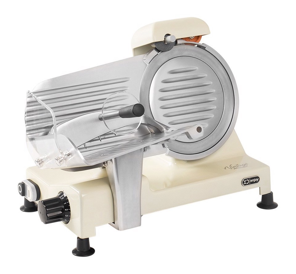 XD Vintage XDMIS195VTG affettatrice Elettrico 150 W Crema, Acciaio inox Acciaio inox