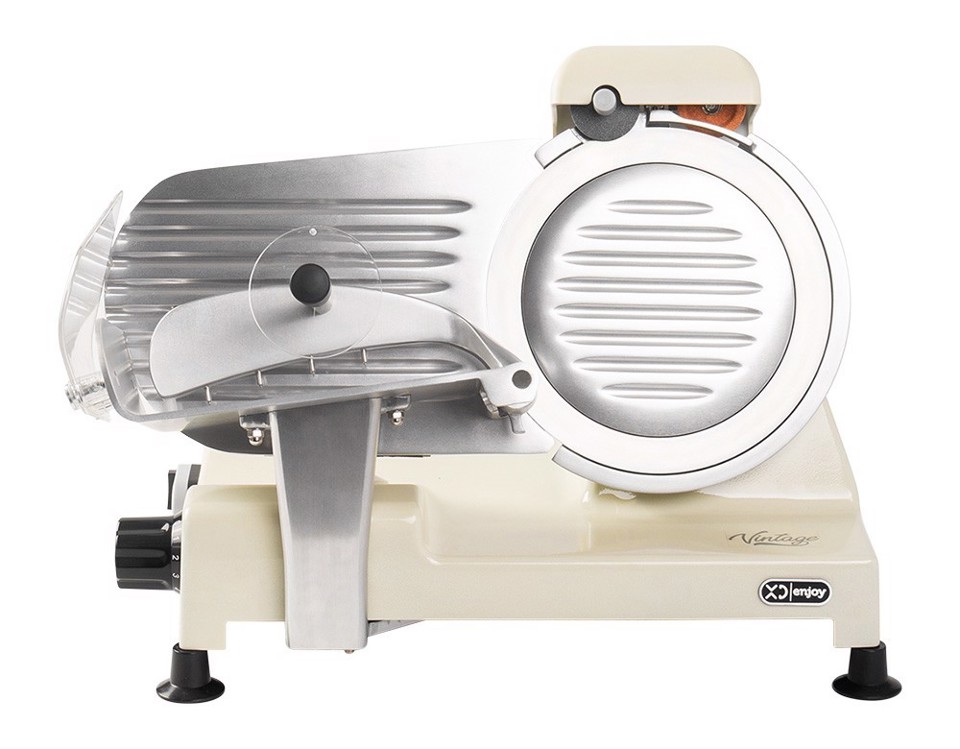 XD Vintage XDMIS195VTG affettatrice Elettrico 150 W Crema, Acciaio inox Acciaio inox