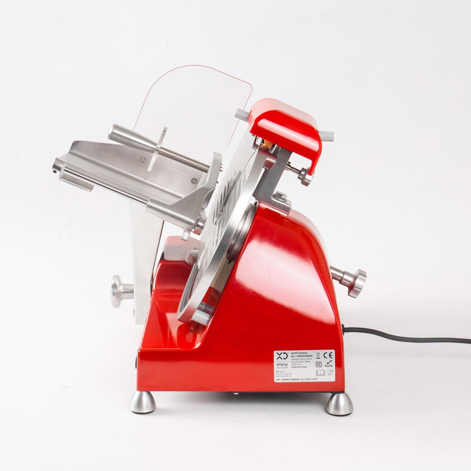 XD Premium XDMIS250RED affettatrice Elettrico 240 W Rosso, Argento Acciaio inox