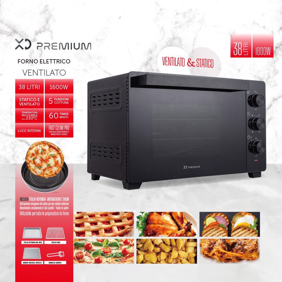XD Enjoy XDOMX38 forno 60 L 1600 W Nero