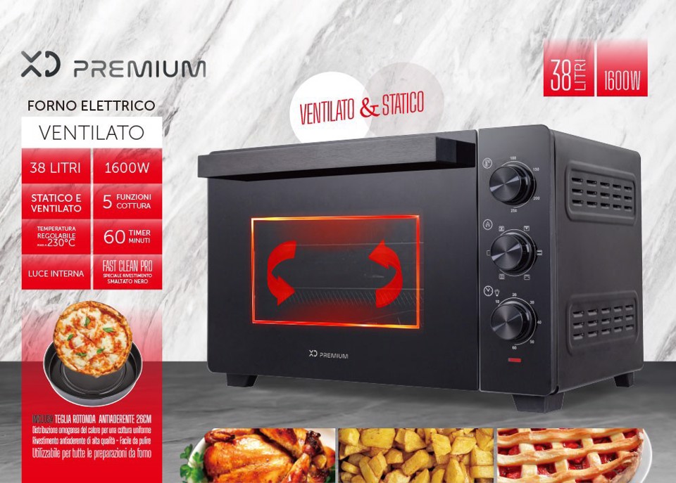 XD Enjoy XDOMX38 forno 60 L 1600 W Nero