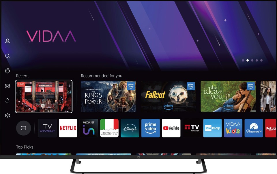 XD Enjoy XDP43VQU1ESAT TV 109,2 cm (43") 4K Ultra HD Smart TV Wi-Fi Nero 280 cd/m²