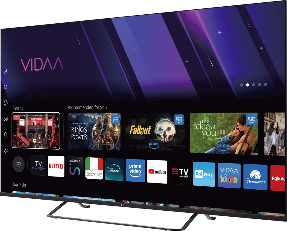 XD Enjoy XDP43VQU1ESAT TV 109,2 cm (43") 4K Ultra HD Smart TV Wi-Fi Nero 280 cd/m²