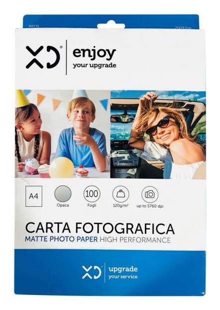 XD Enjoy XDPHOTOPAPER05 carta fotografica A4 Bianco Opaco XD Enjoy XDPHOTOPAPER05 carta fotografica A4 Bianco Opaco