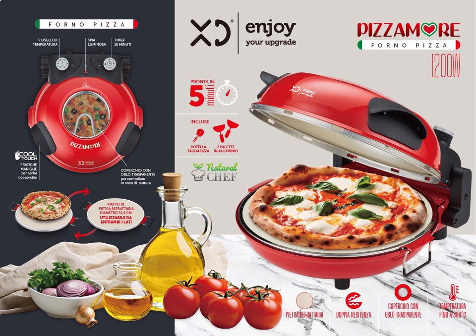 XD Enjoy XDPM33 macchina e forno per pizza 1 pizza(e) 1200 W Rosso