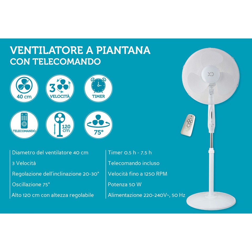 XD Enjoy XDSRFD40AR19 ventilatore Bianco