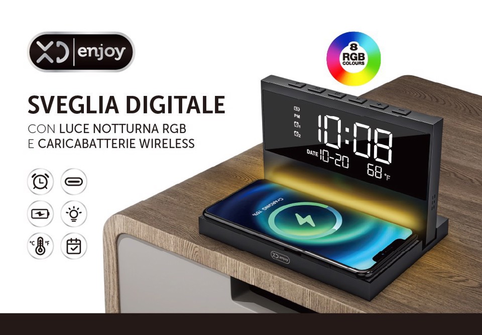 XD Enjoy XDSST2188BLK sveglia Sveglia digitale Nero