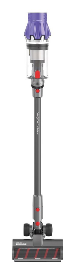 XD Premium XDSWE77P scopa elettrica Batteria Secco HEPA Senza sacchetto 450 W Grigio, Viola 2,2 Ah
