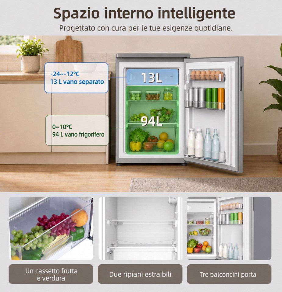 XD Enjoy XDTTMRF110ESI monoporta Superficie piana 107 L Bianco