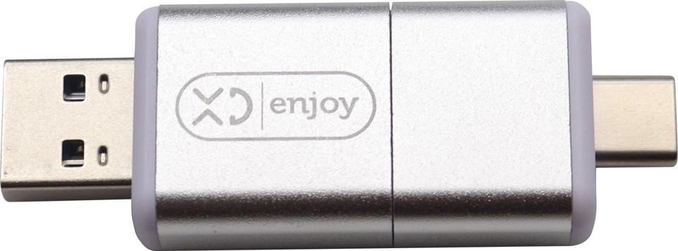 XD Enjoy XDUK200 unità flash USB 256 GB USB Type-A / USB Type-C 3.2 Gen 1 (3.1 Gen 1) Argento