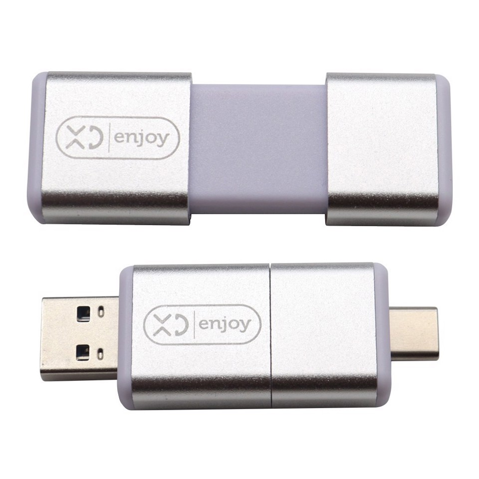 XD Enjoy XDUK200 unità flash USB 256 GB USB Type-A / USB Type-C 3.2 Gen 1 (3.1 Gen 1) Argento
