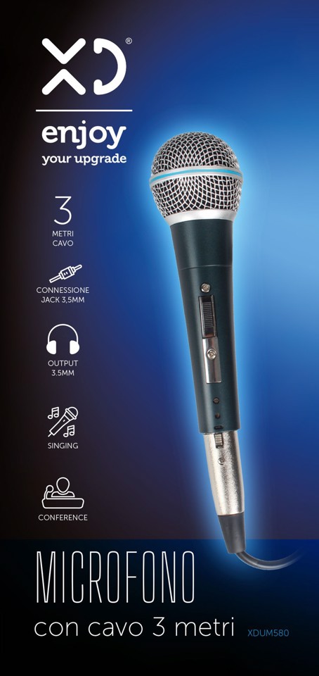 XD Enjoy XDUM580 microfono Nero Microfono per palco/spettacolo