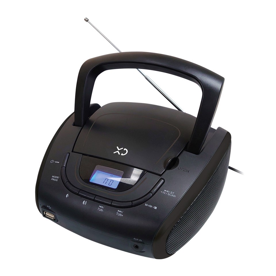 XD Enjoy XDUSB918PBLK lettore CD Nero Lettore CD portatile