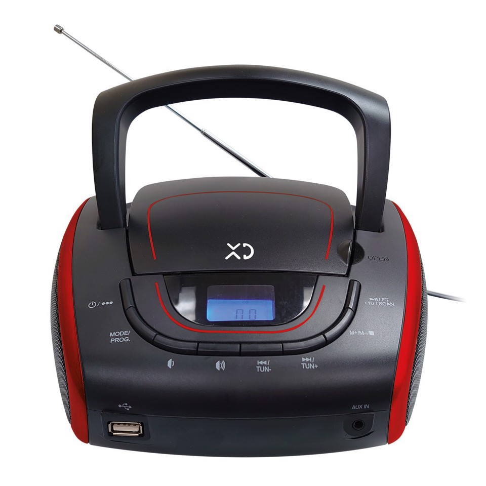 XD Enjoy XDUSB918PRED lettore CD Nero, Rosso Lettore CD portatile