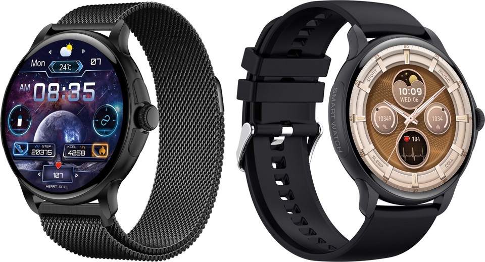 XD Enjoy XDVLD15BLK smartwatch e orologio sportivo 3,63 cm (1.43") AMOLED Digitale 466 x 466 Pixel Bianco