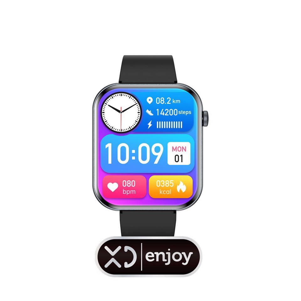 XD Enjoy XDVLD59BLK smartwatch e orologio sportivo 4,7 cm (1.85") AMOLED Digitale 390 x 450 Pixel Nero