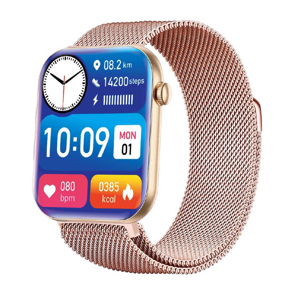 XD Enjoy XDVLD59PNK smartwatch e orologio sportivo 4,7 cm (1.85") AMOLED Digitale 390 x 450 Pixel Rose Gold