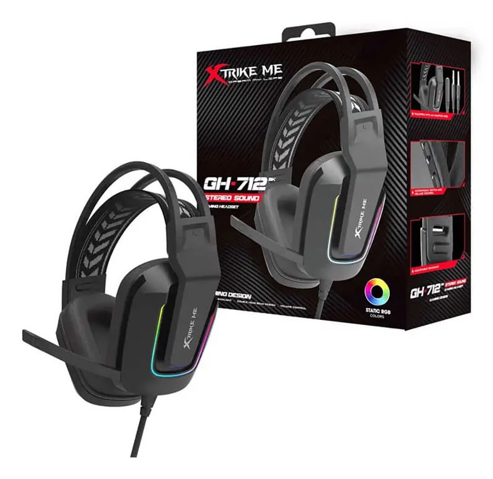 XD Enjoy XDXT712 cuffia e auricolare Cablato A Padiglione Gaming Nero