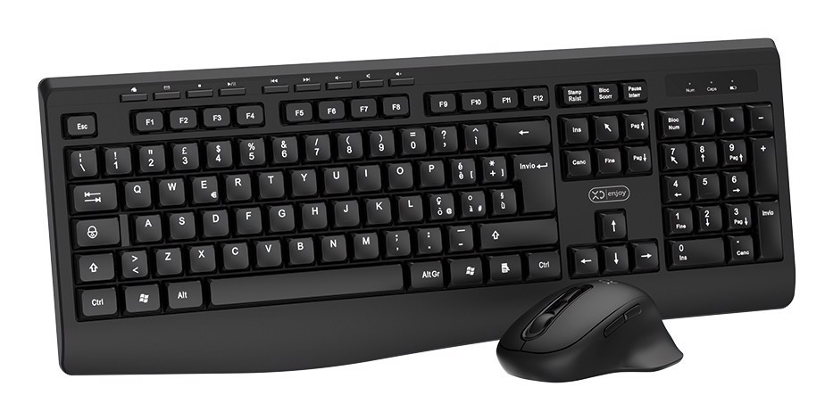 XD Enjoy XDYM7059 tastiera Mouse incluso RF Wireless QWERTY Italiano Nero