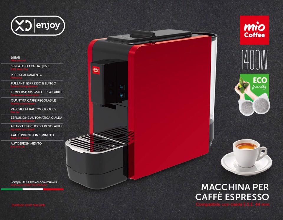 XD Enjoy XDZS822RED macchina per caffè Automatica Macchina per caffè a cialde 0,85 L