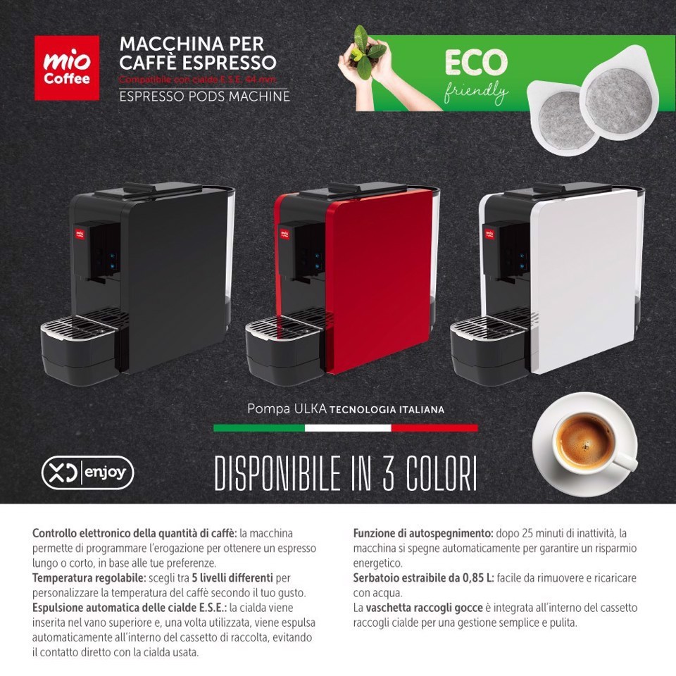 XD Enjoy XDZS822RED macchina per caffè Automatica Macchina per caffè a cialde 0,85 L