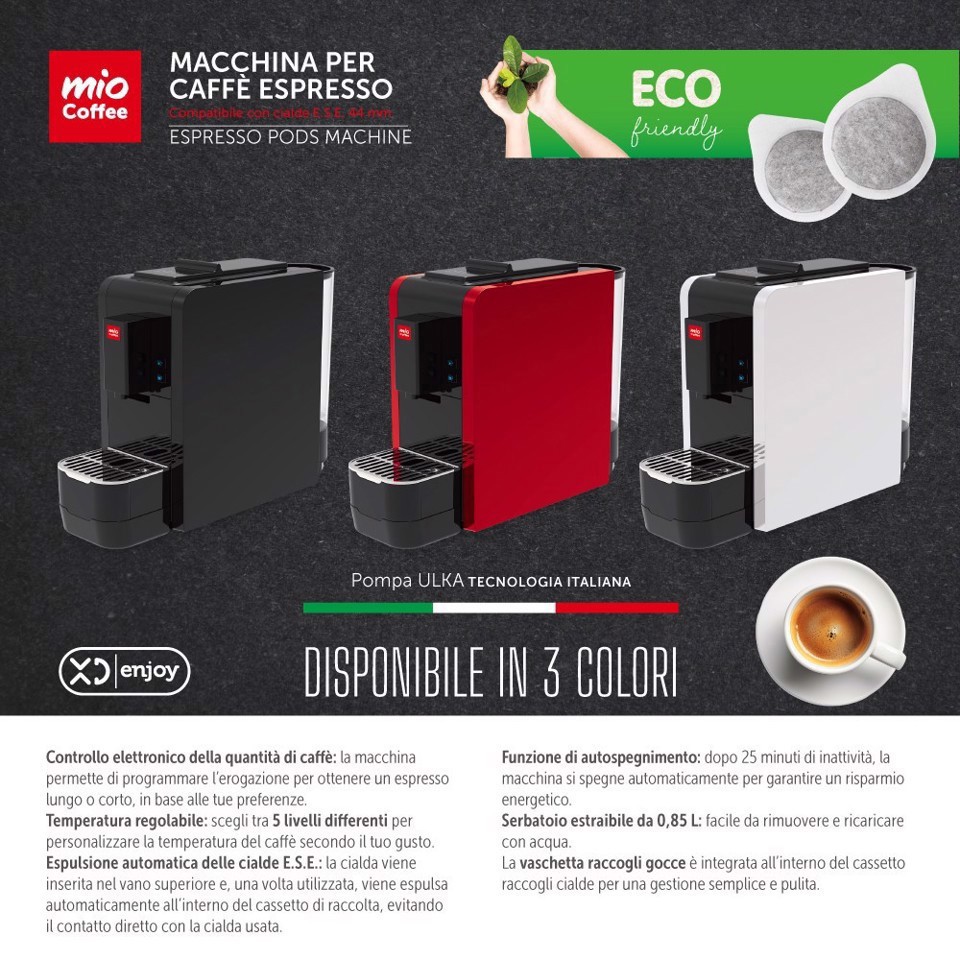 XD Enjoy XDZS822WHT Macchina caffè per cialde ESE 0,85 L Bianca