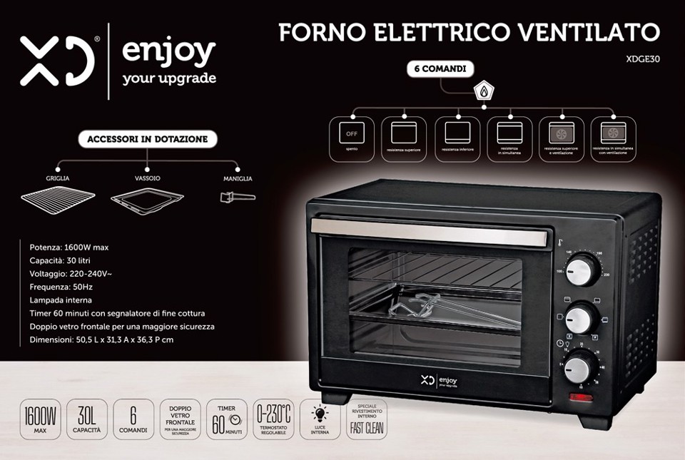 XD Enjoy Forno Elettrico Ventilato