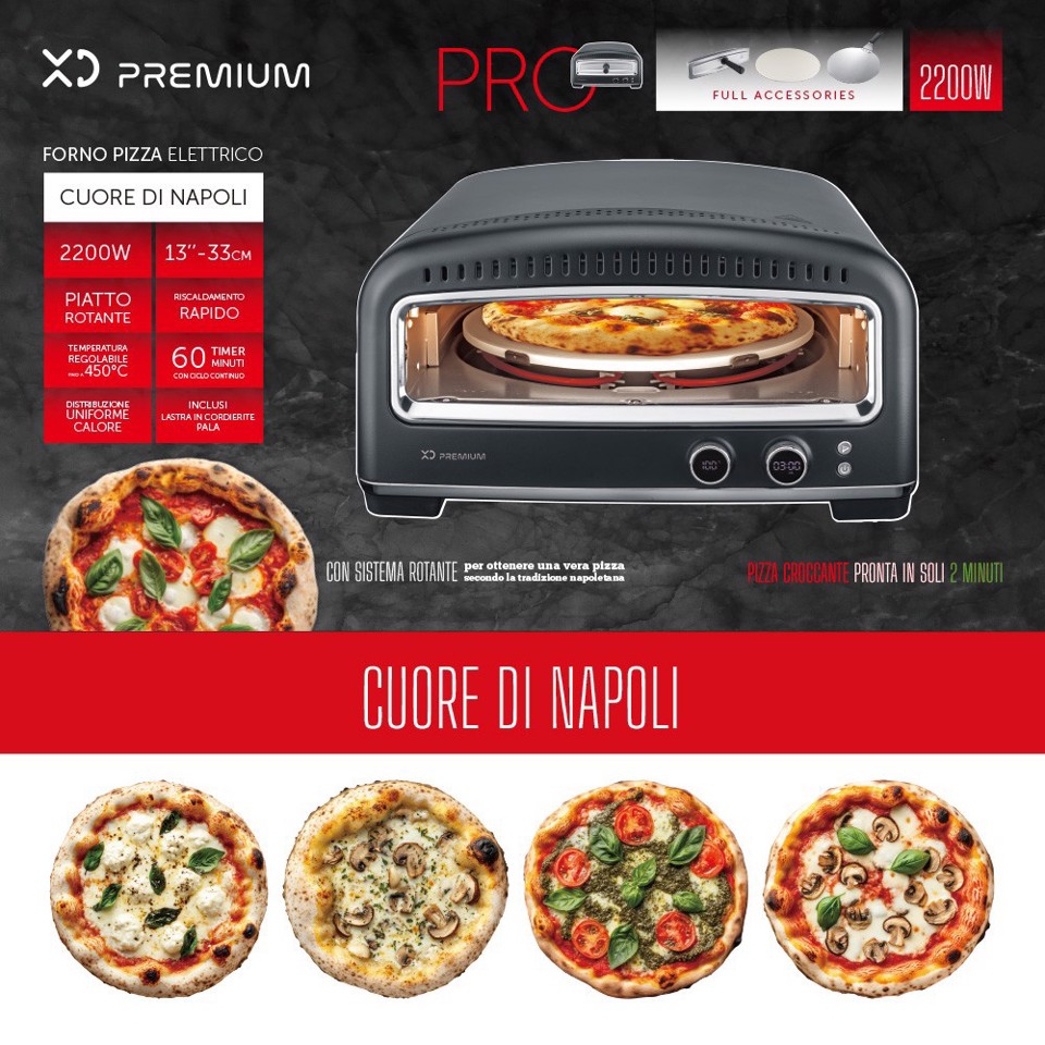 XD Premium Fornetto Elettrico Cuoci-Pizza 2200W