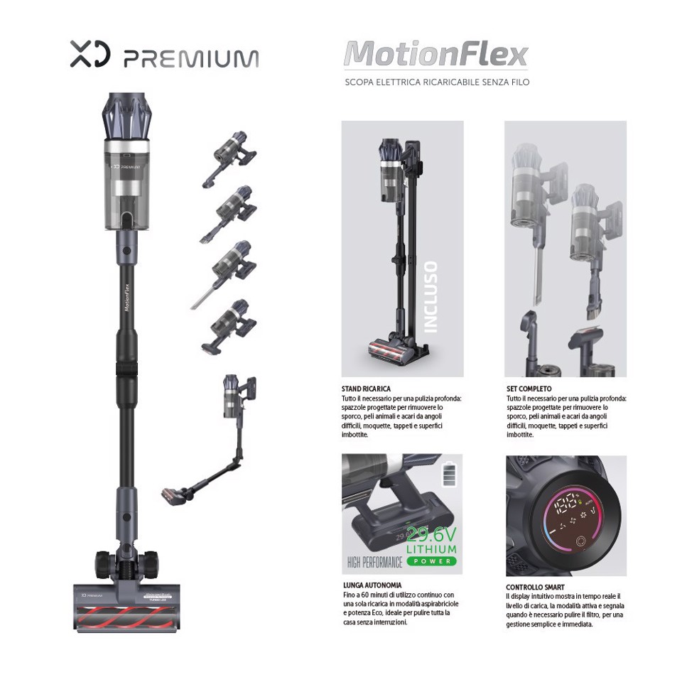 XD Premium Scopa Elettrica Ricaricabile Senza Filo