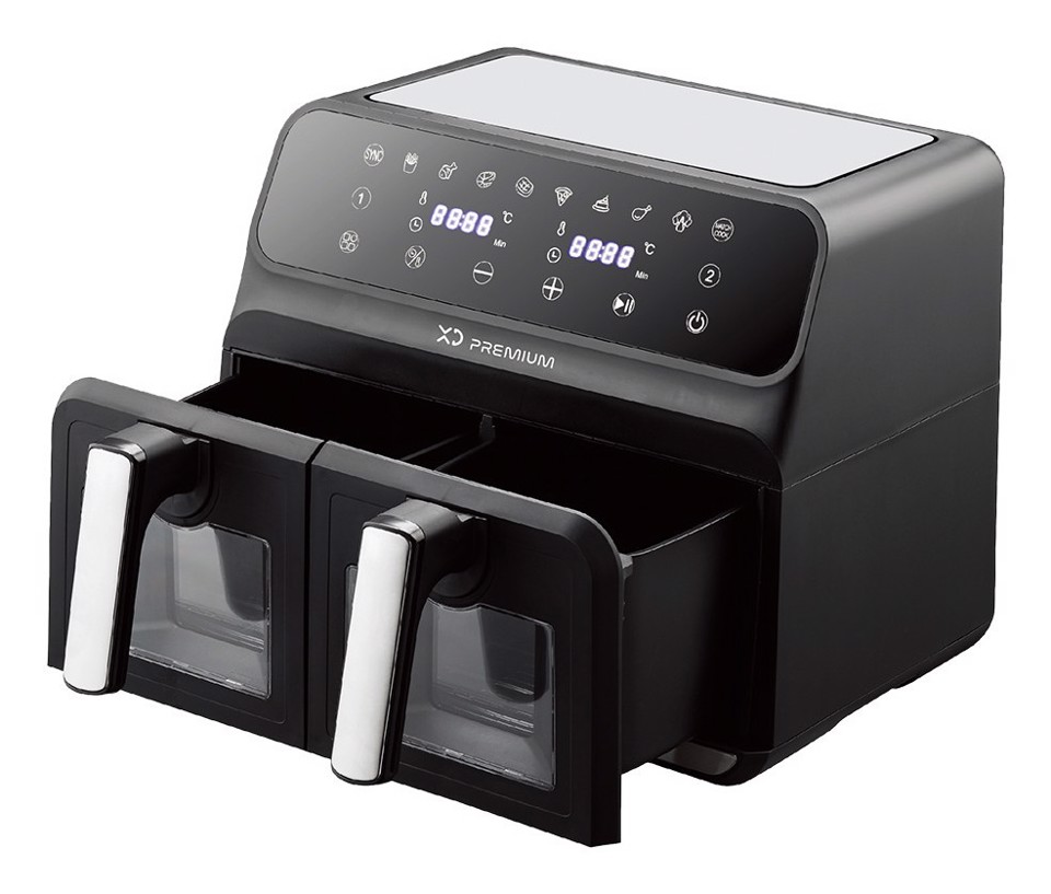 XD Premium XDJW888WD friggitrice Doppia 8 L Indipendente 1700 W Friggitrice ad aria calda Nero