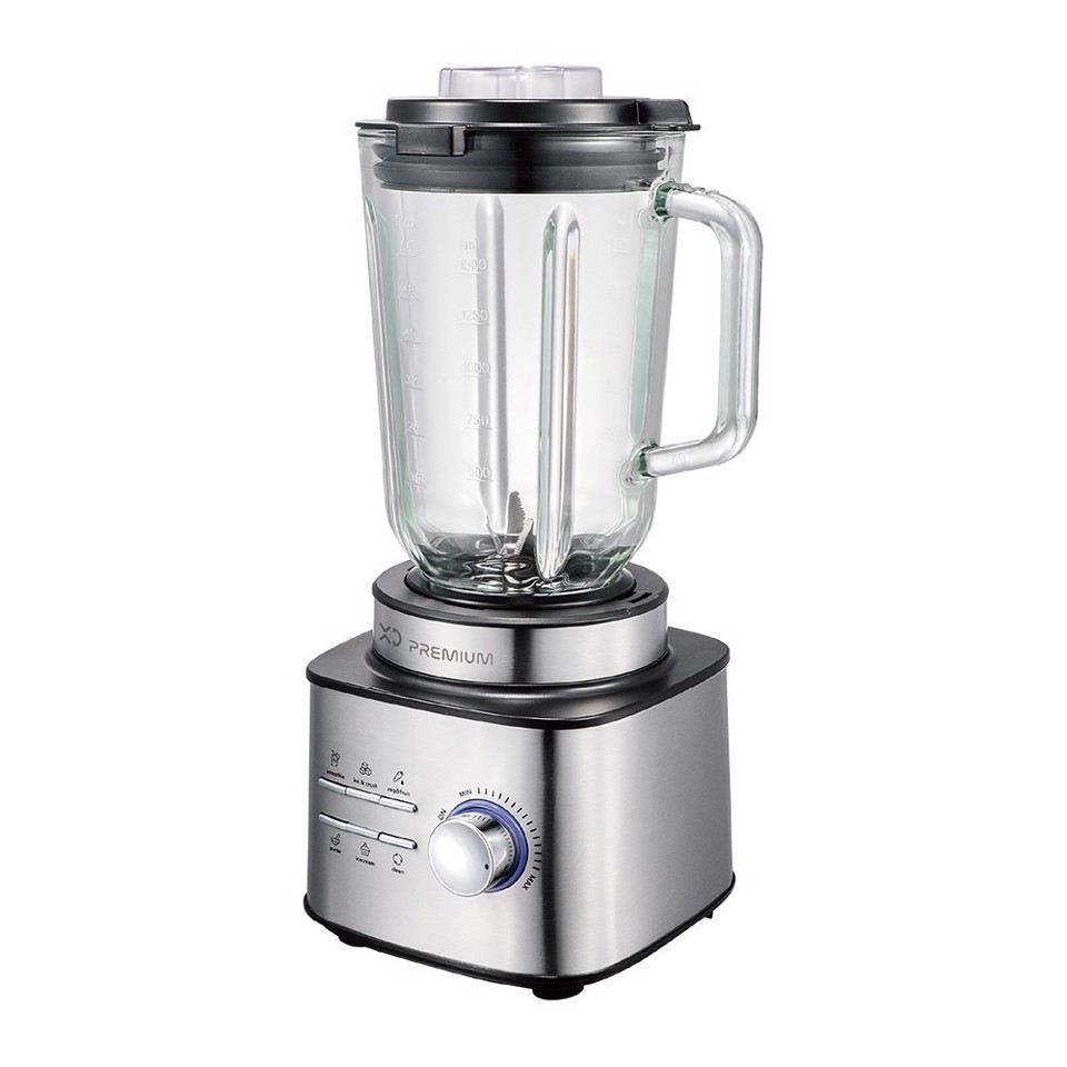 XD Premium XDLP8110 frullatore 1,5 L Frullatore da tavolo 1500 W Nero, Acciaio inox, Trasparente